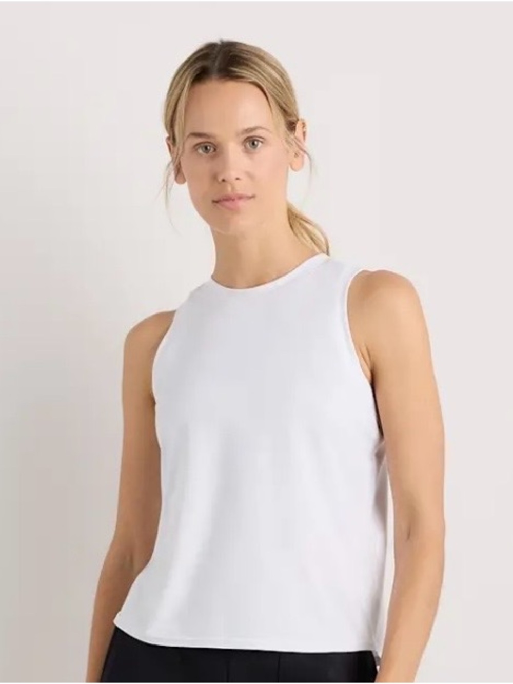Quince Flowknit Breeze High-Neck -White -Size Small